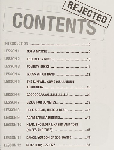 Cover of Rejected Sunday school lessons