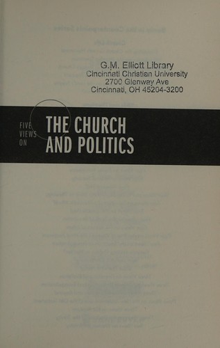 Cover of Five Views on the Church and Politics