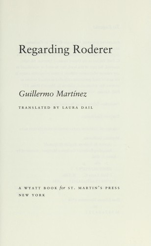 Cover of Regarding Roderer