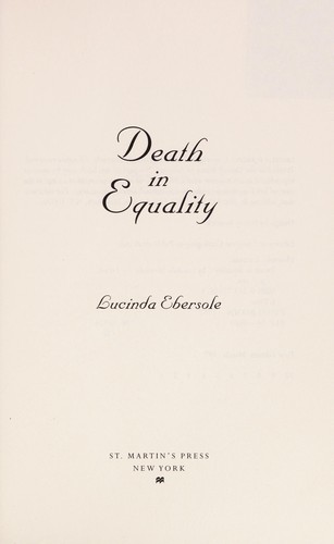 Cover of Death in Equality