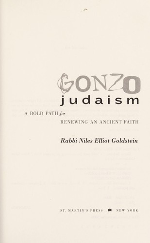 Cover of Gonzo Judaism