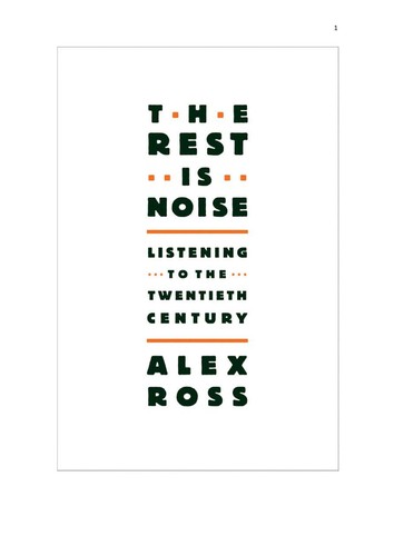 Cover of The Rest is Noise: Listening to the Twentieth Century