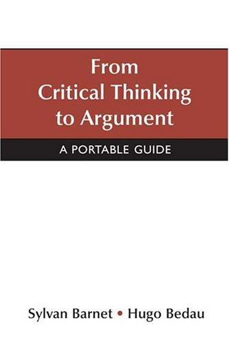 Cover of From Critical Thinking to Argument: A Portable Guide