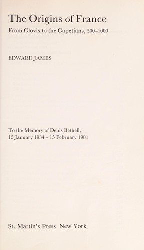 Cover of The Origins of France