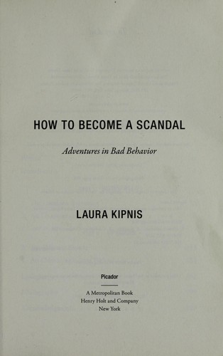 Cover of How to Become a Scandal: Adventures in Bad Behavior