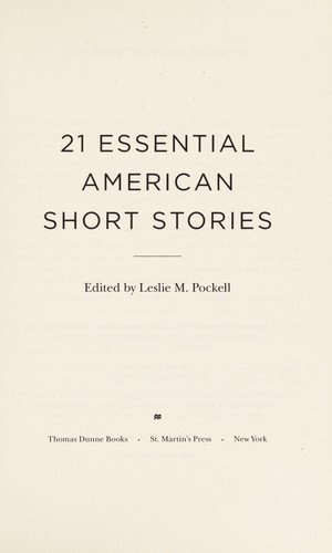 Cover of 21 essential American short stories