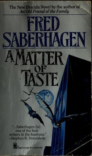 Cover of A matter of taste