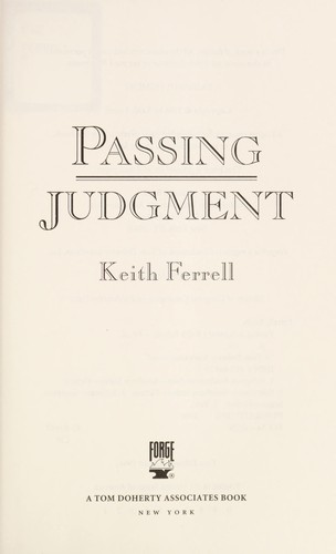 Cover of Passing judgment