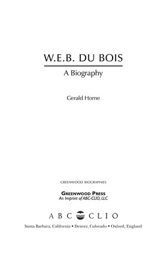 Cover of W.E.B. Du Bois
