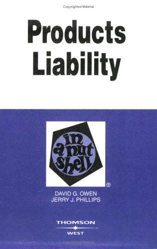 Cover of Products liability in a nutshell
