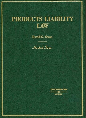 Cover of Products liability law