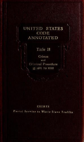 Cover of Laws, etc. (U.S. code annotated