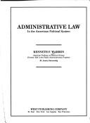 Cover of Administrative Law in American Political