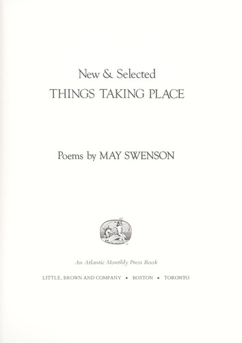Cover of New & selected things taking place