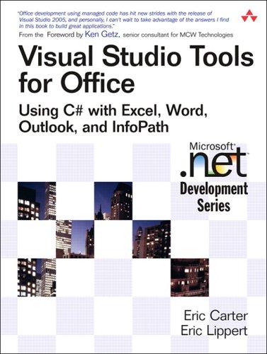 Cover of Visual studio tools for office