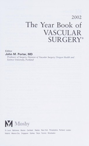 Cover of The Yearbook of Vascular Surgery, 2002