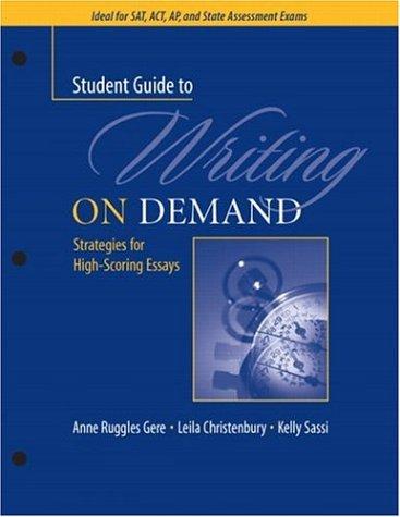Cover of A student guide to writing on demand