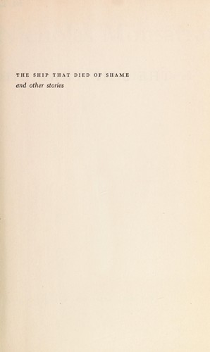 Cover of The ship that died of shame, and other stories