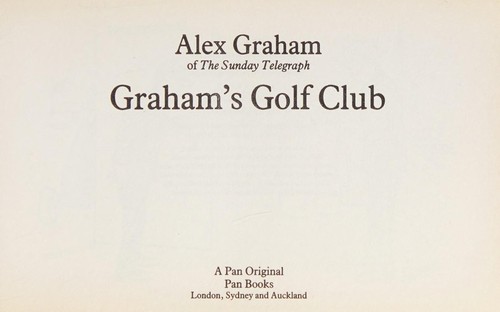 Cover of Graham's Golf Club
