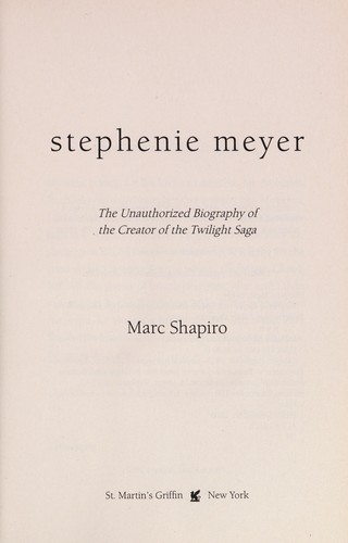 Cover of Stephenie Meyer