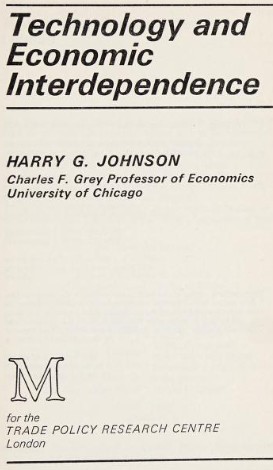 Cover of Technology and economic interdependence