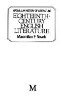 Cover of Eighteenth-century English literature