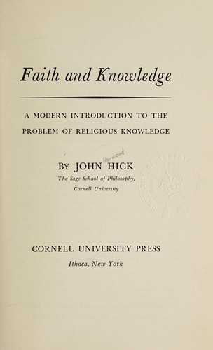 Cover of Faith and knowledge