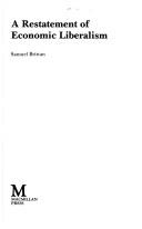 Cover of A restatement of economic liberalism