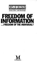 Cover of Freedom of information - freedom of the individual?
