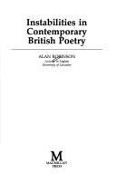 Cover of Instabilities in contemporary British poetry