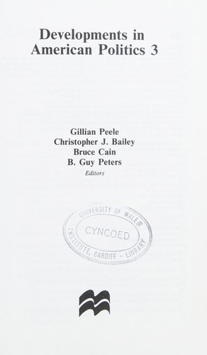 Cover of Developments in American politics 3