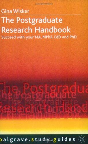 Cover of The Postgraduate Research Handbook (Palgrave Study Guides)