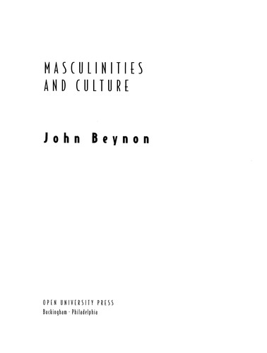 Cover of Masculinities and culture
