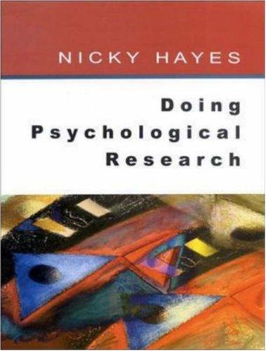 Cover of Doing psychological research