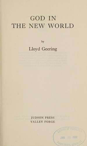 Cover of God in the new world