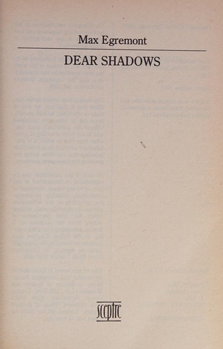 Cover of Dear Shadows