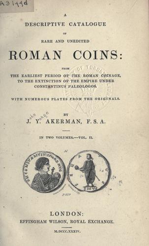 Cover of A descriptive catalogue of rare and unedited Roman coins