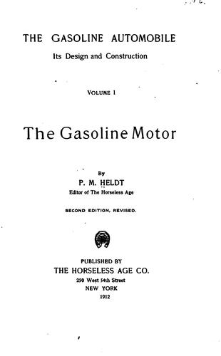 Cover of The Gasoline Automobile