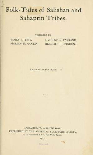 Cover of Folk-tales of Salishan and Sahaptin tribes