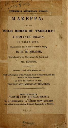 Cover of Mazeppa