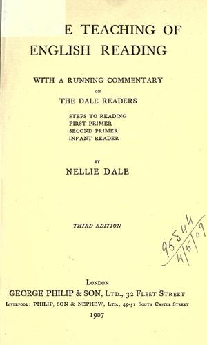Cover of On the teaching of English reading