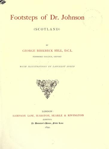 Cover of Footsteps of Dr. Johnson (Scotland)