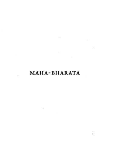 Cover of Mahabharata, the Epic of Ancient India