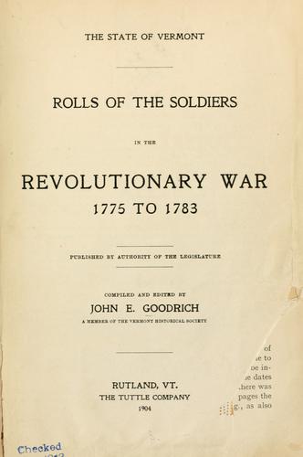 Cover of The state of Vermont