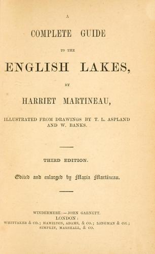 Cover of A complete guide to the English lakes
