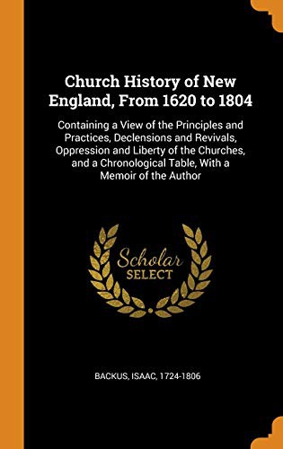 Cover of Church History of New England, from 1620 to 1804