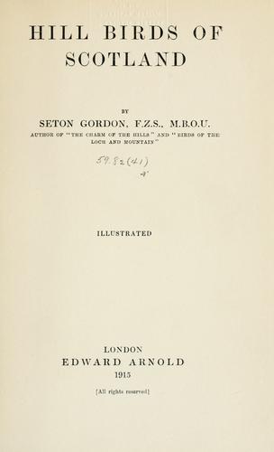 Cover of Hill birds of Scotland