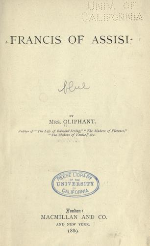 Cover of Francis of Assisi