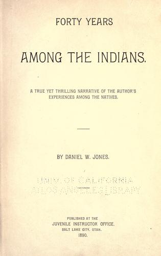 Cover of Forty years among the Indians