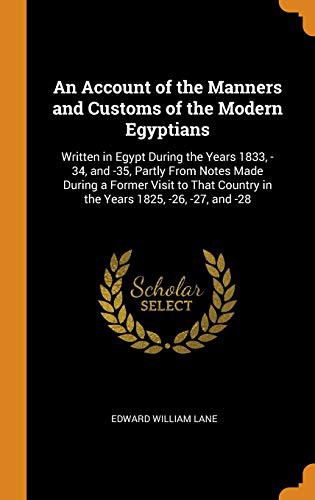 Cover of An Account of the Manners and Customs of the Modern Egyptians